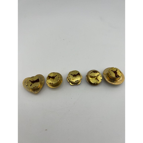 Vintage Five Different Heart and‎ Flower Button Covers 90s 80s - Picture 2 of 4